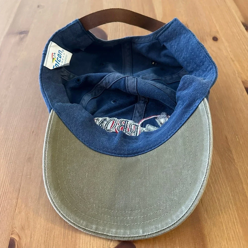 Bourbon Street New Orleans Falcon Headwear Blue Khaki Strapback Hat Mens Cap